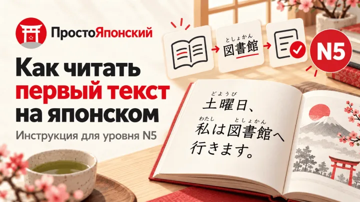 Как читать первый текст на японском языке уровня N5