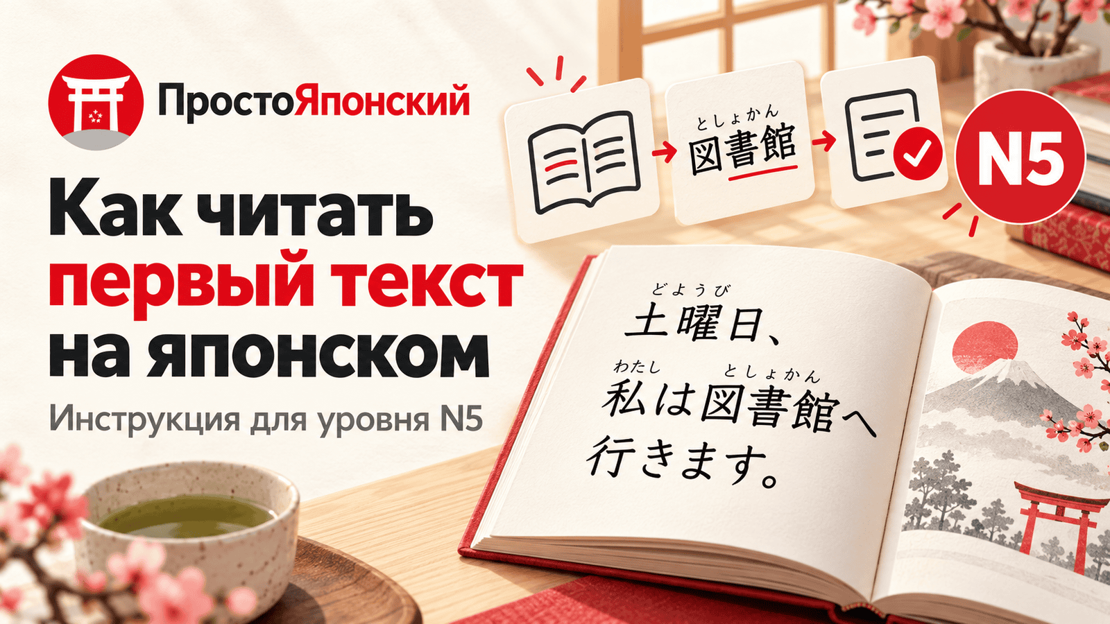 Как читать первый текст на японском языке уровня N5