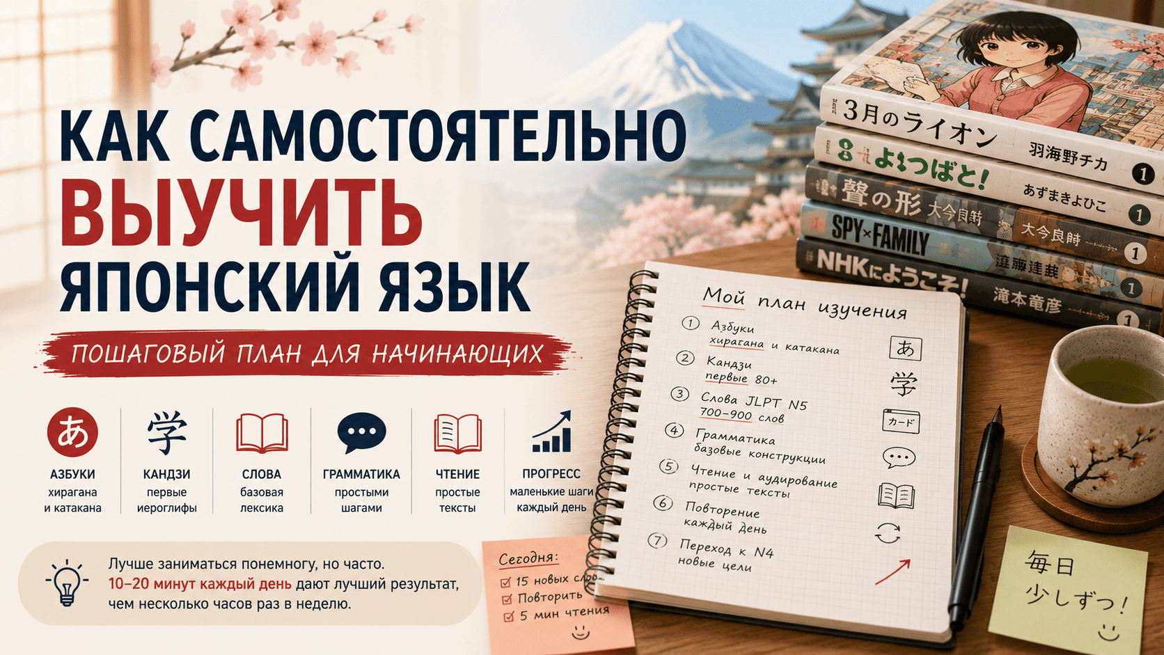 Самостоятельное изучение японского языка в сервисе ПростоЯпонский