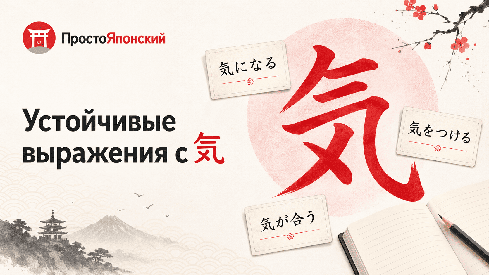 Устойчивые выражения с кандзи 気 в японском языке